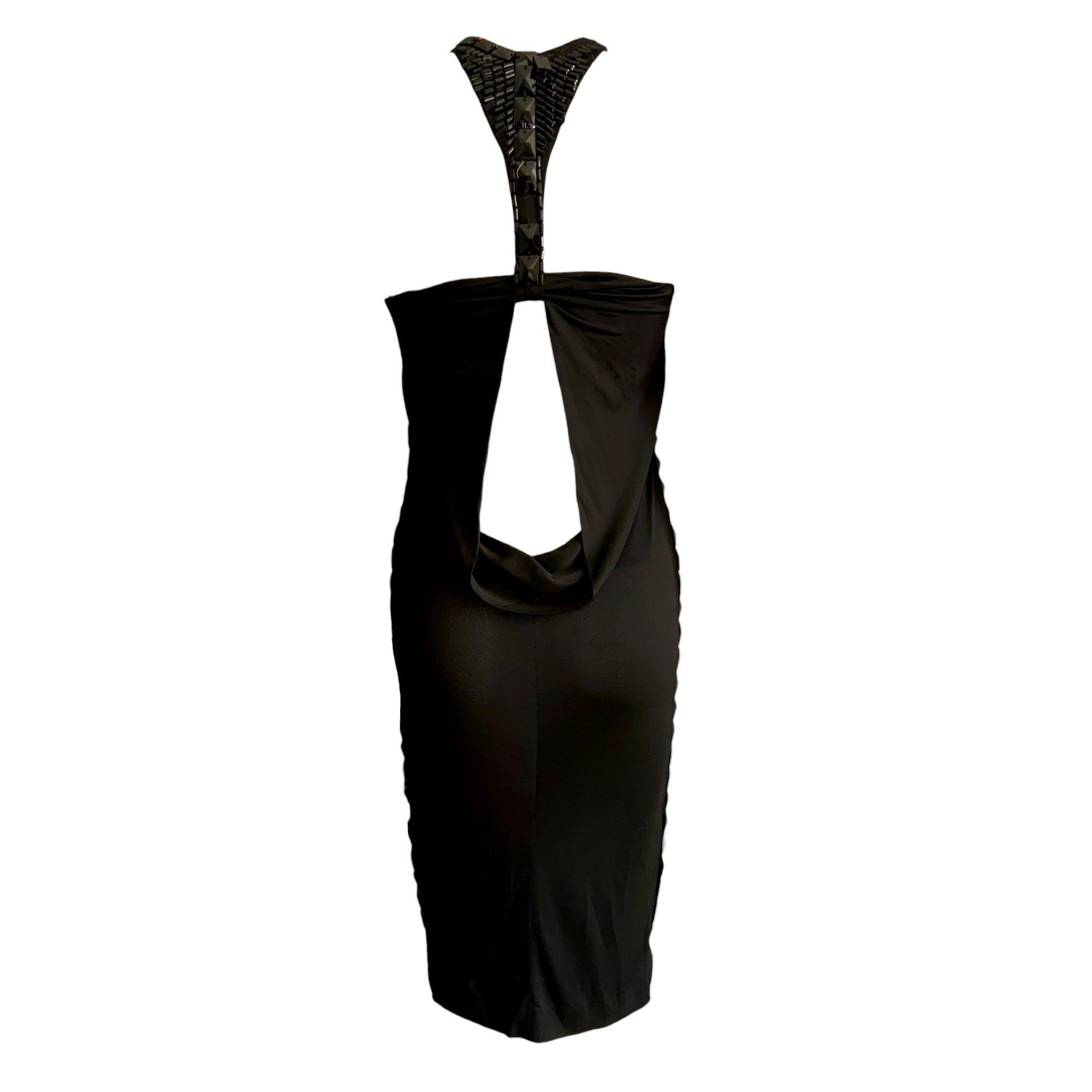 Gucci by Tom Ford 2004 Schwarzes Peek-A-Boo Cocktailkleid im Zustand „Relativ gut“ im Angebot in Switzerland, CH