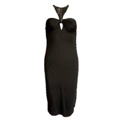 Gucci by Tom Ford 2004 - Vestito da cocktail nero con occhi a cuoricino