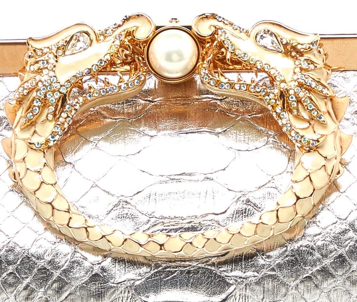 GUCCI by Tom Ford 2004 Exotic Silver Dragon Encrusted GUCCI by Tom Ford 2004 Exotic Silver Dragon Encrusted