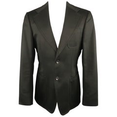GUCCI by TOM FORD 38 Size 38 Black Cotton Notch Lapel Patch Pocket Sport Coat