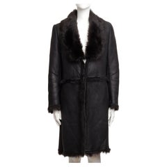 Gucci by Tom Ford A/W 1996 Runway Coat in Black Suede and Shearling