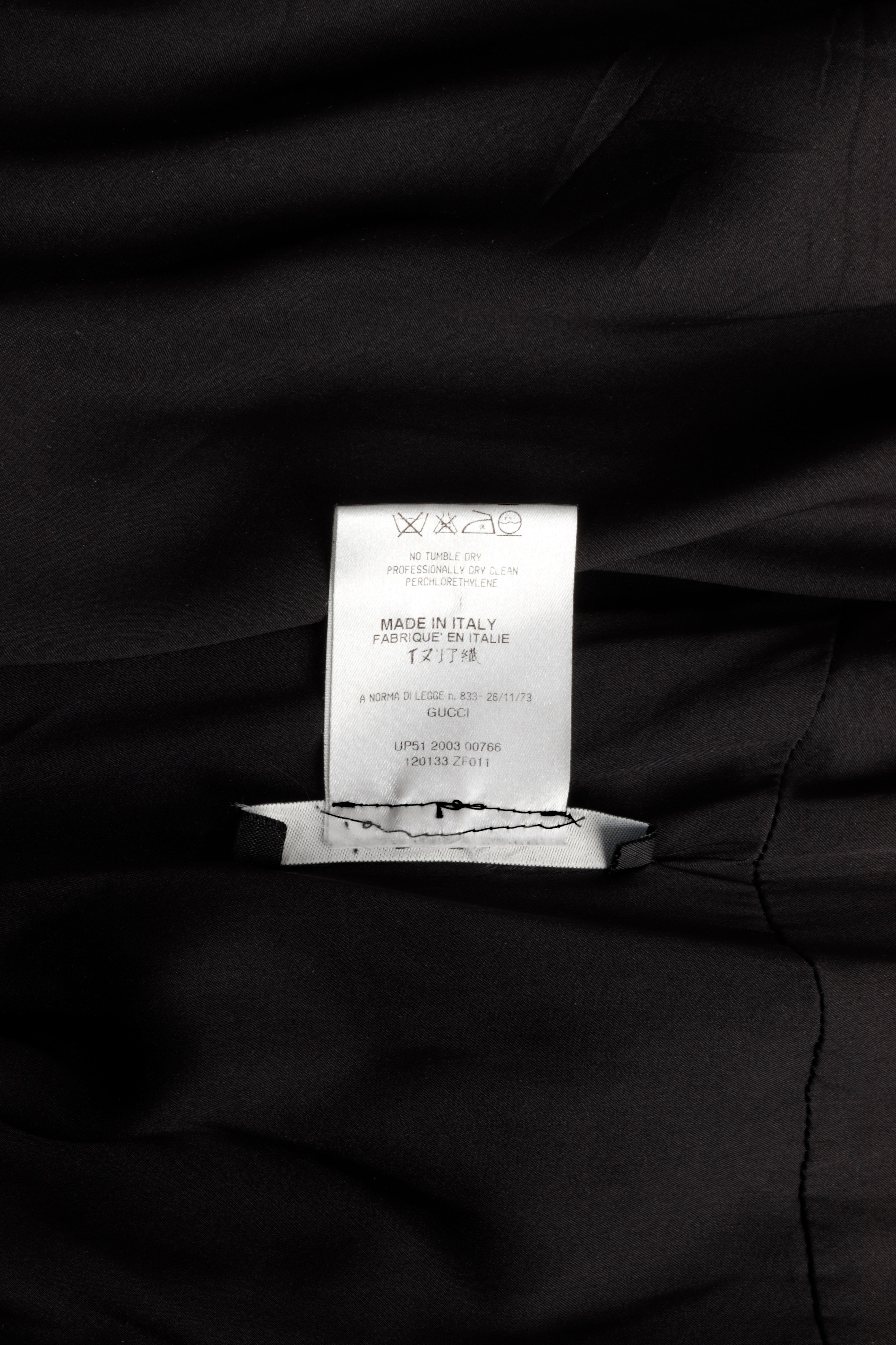 Abito Corsetto Gucci by Tom Ford A/I 2003 in seta nera elasticizzata in vendita 6