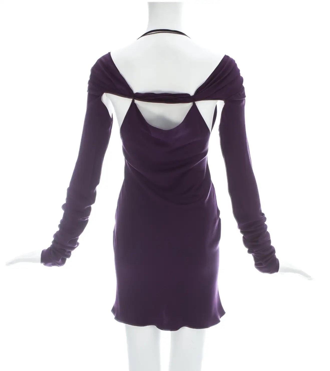 Gucci by Tom Ford Amethyst Silk Mini Dress, c. 2003 1