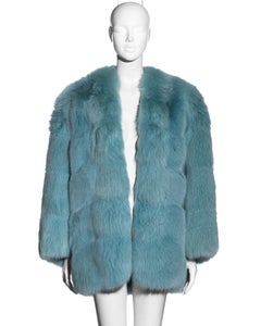 Gucci by Tom Ford aqua blue fox fur coat, fw 1997