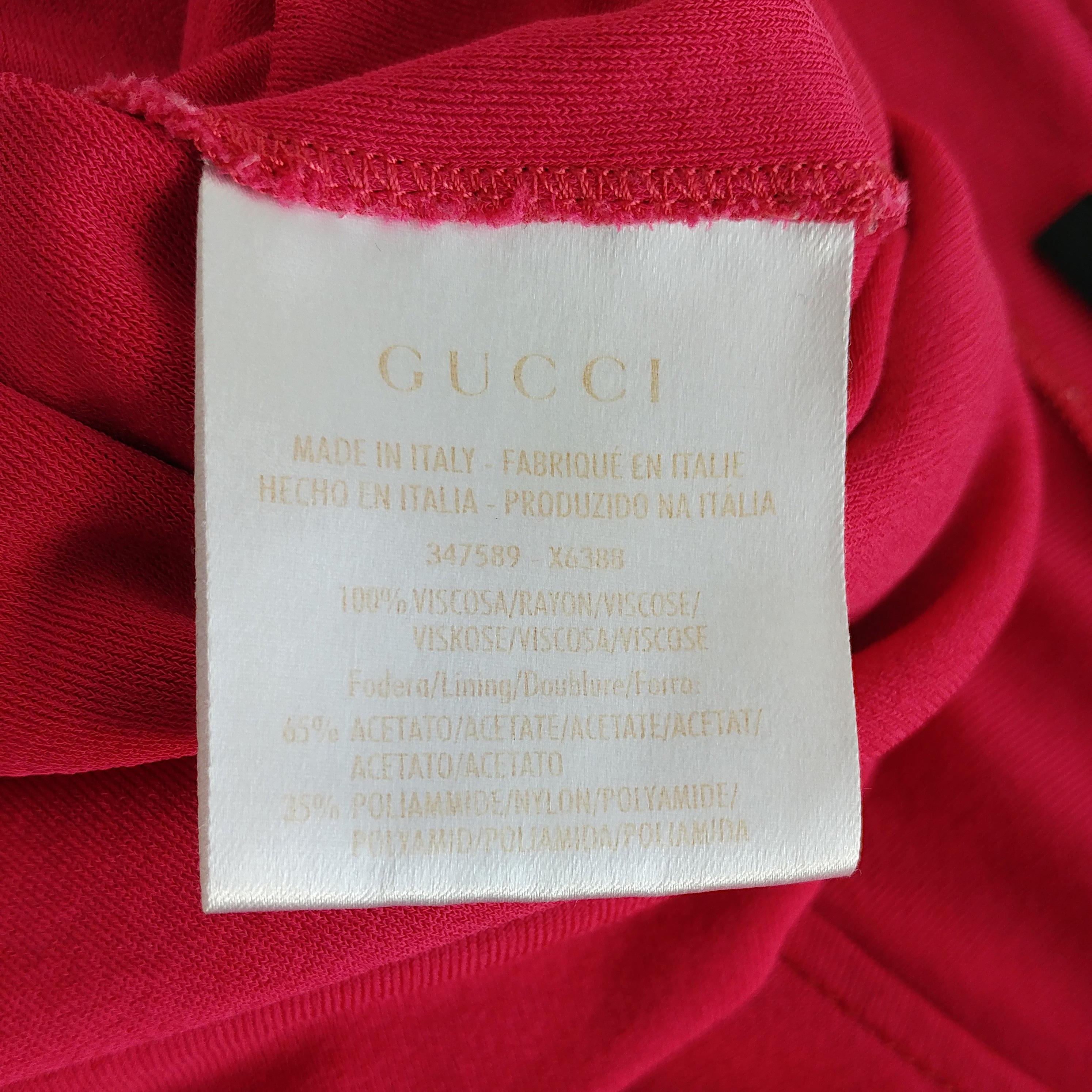 GUCCI by Tom Ford – Authentic Vintage Red Blouse with Side Knot  Size L 2