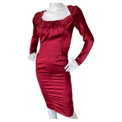 Gucci by Tom Ford Autumn 2003 Red Silk Cocktail Dress