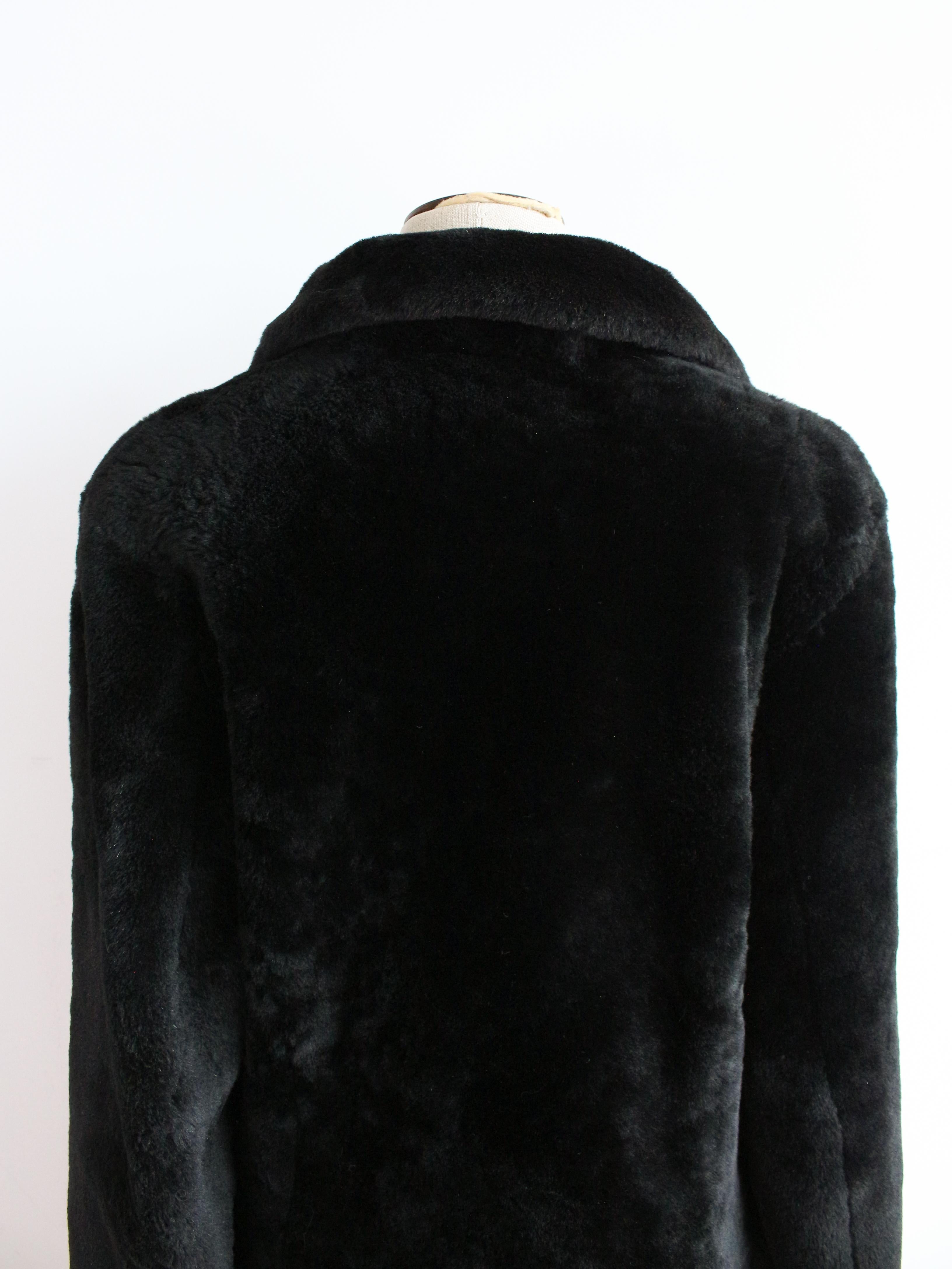 Gucci by Tom Ford Autunno/Inverno 1995 Kate Moss Cappotto doppio petto in shearling in vendita 8