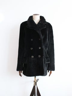 Gucci by Tom Ford Autumn/Winter 1995 Kate Moss Double Breasted Shearling Coat