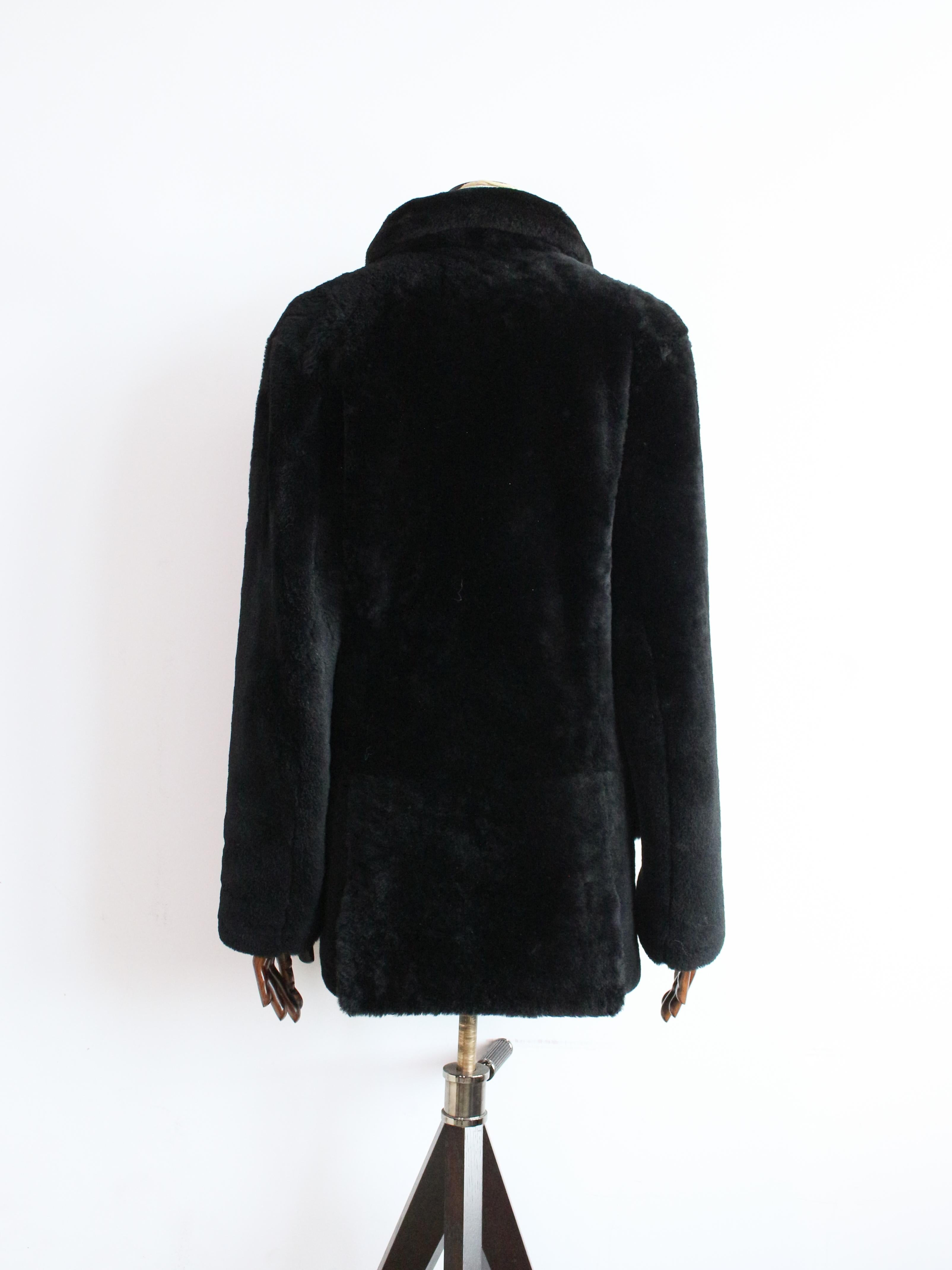 Donna Gucci by Tom Ford Autunno/Inverno 1995 Kate Moss Cappotto doppio petto in shearling in vendita