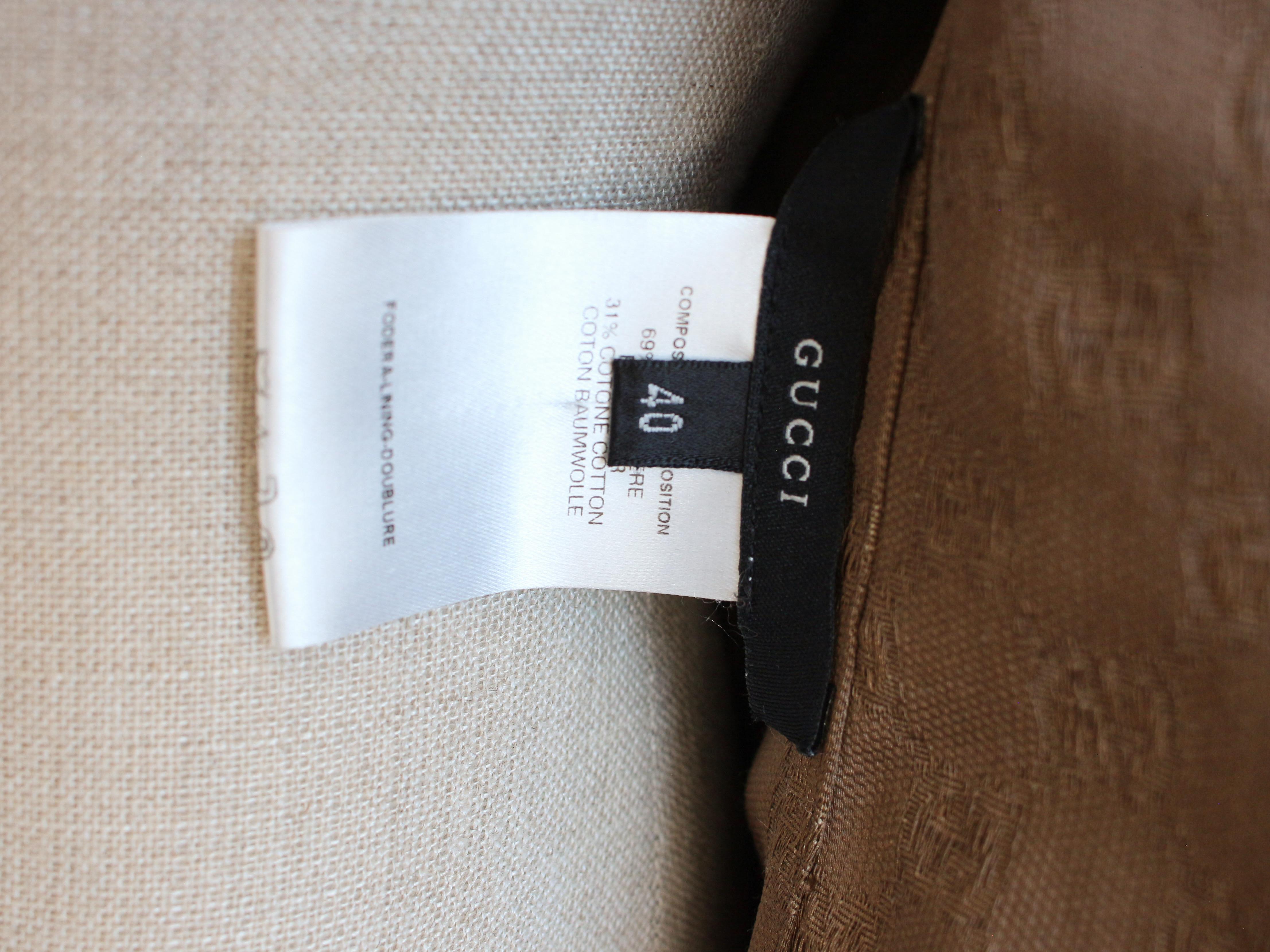 Gucci by Tom Ford Autumn/Winter 2000 Canvas & Leather Monogram Shirt 9