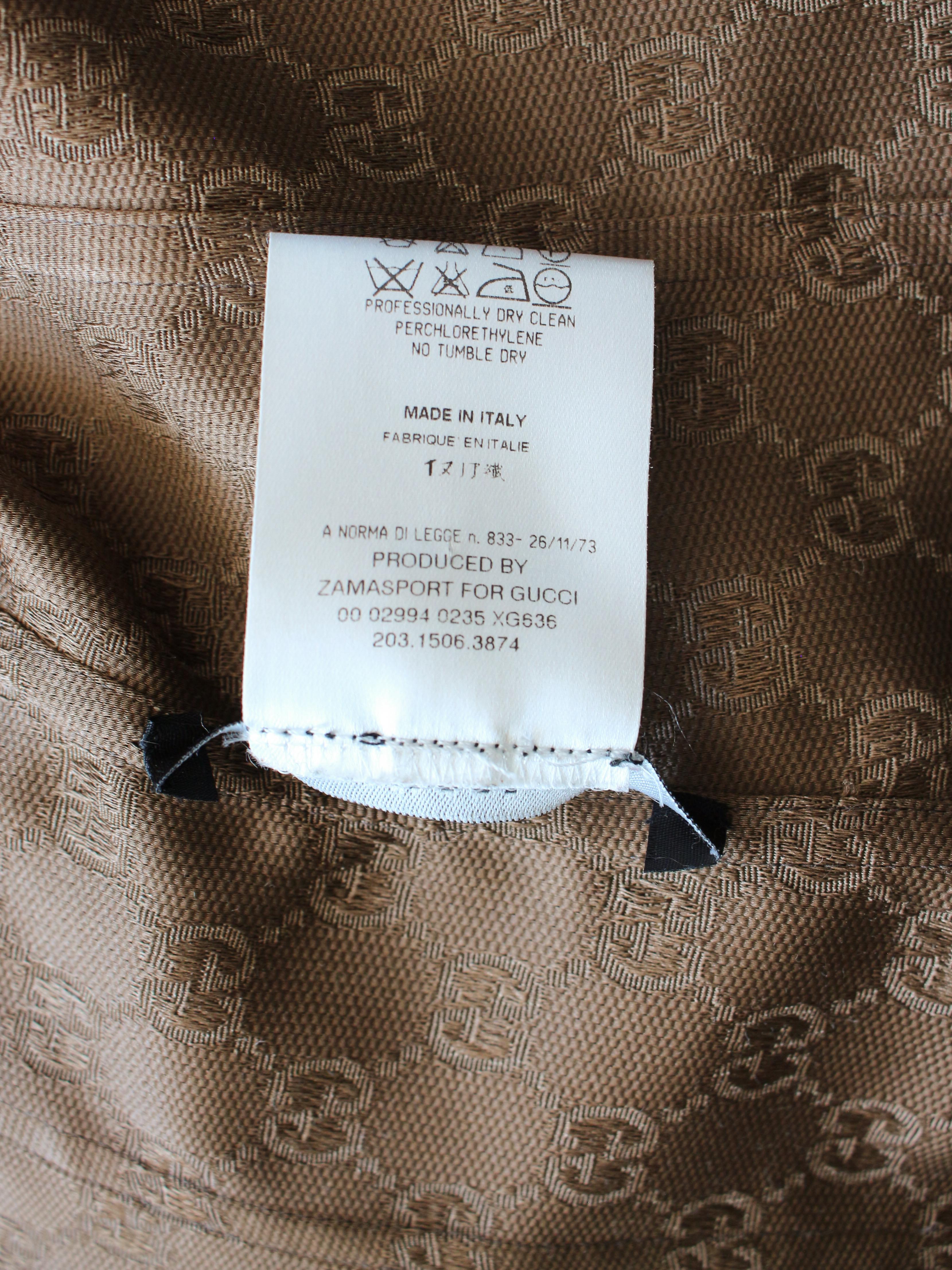 Gucci by Tom Ford Autumn/Winter 2000 Canvas & Leather Monogram Shirt 10
