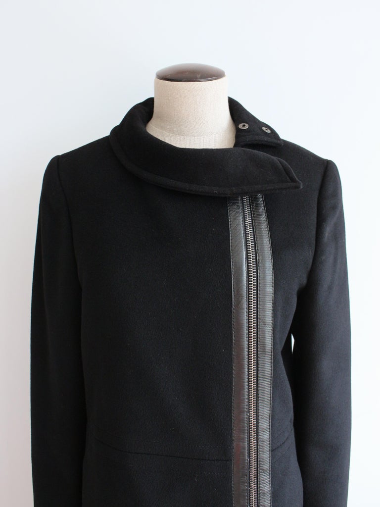 Gucci by Tom Ford Autumn/Winter 2001 Black Wool Cashmere Zipped