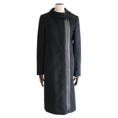 Gucci by Tom Ford Autumn/Winter 2001 Black Wool Cashmere Zipped Coat