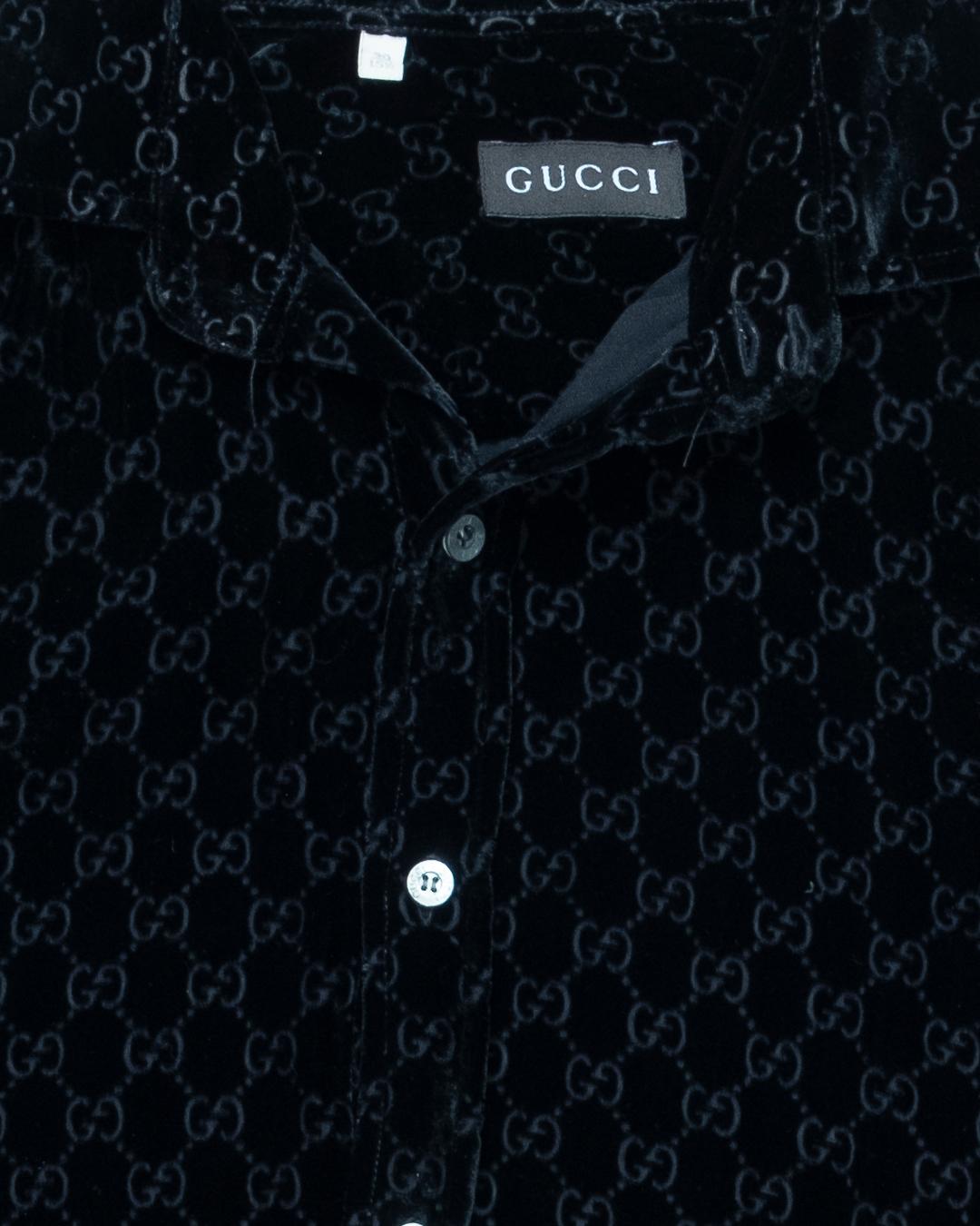 Gucci by Tom Ford AW1997 Oversized Velvet Monogrammed Button-Up 1
