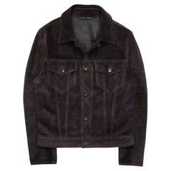 Gucci by Tom Ford AW2003 Suede Trucker Jacket