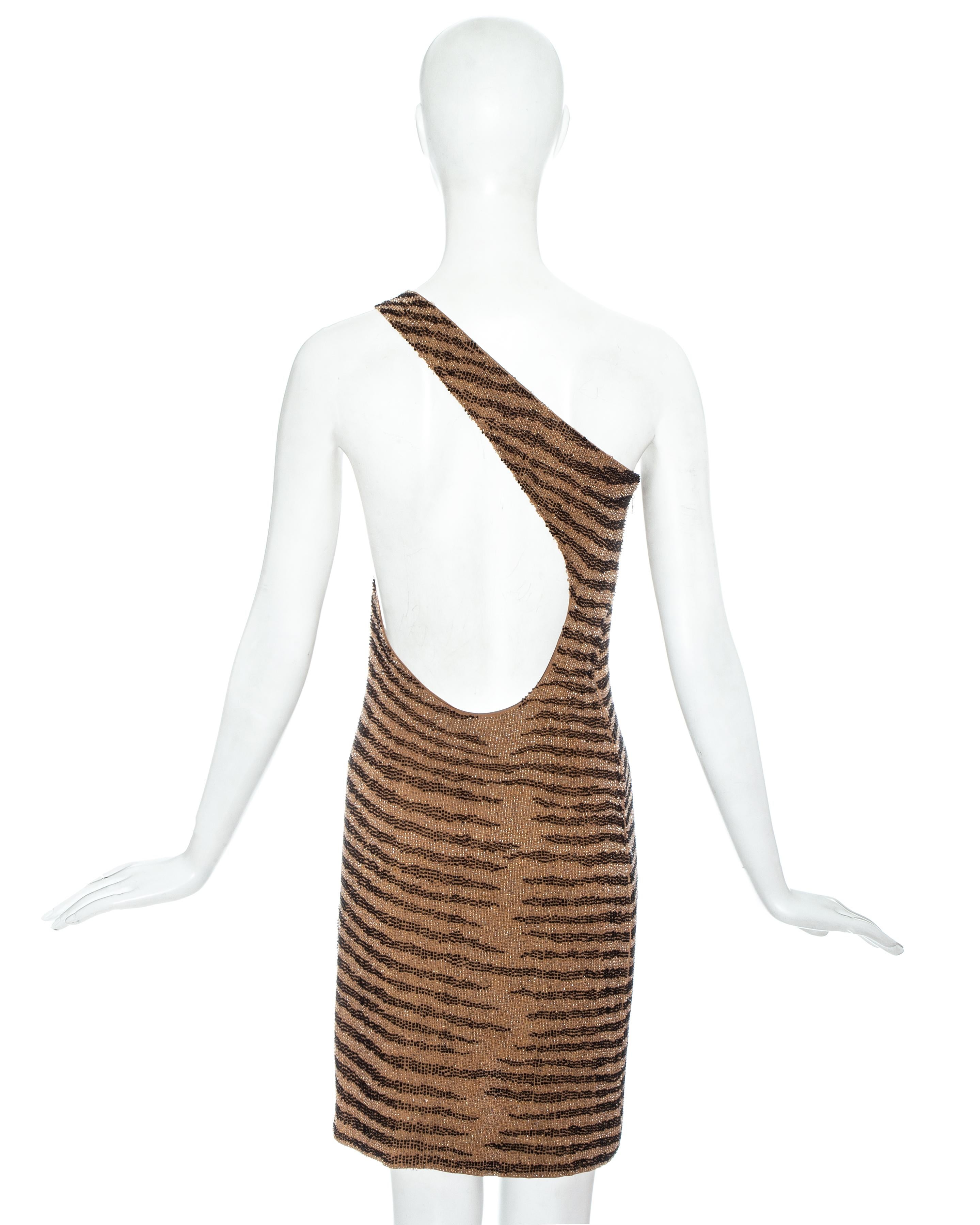 Gucci by Tom Ford beaded silk open back evening dress, ss 2000 In Excellent Condition In London, GB