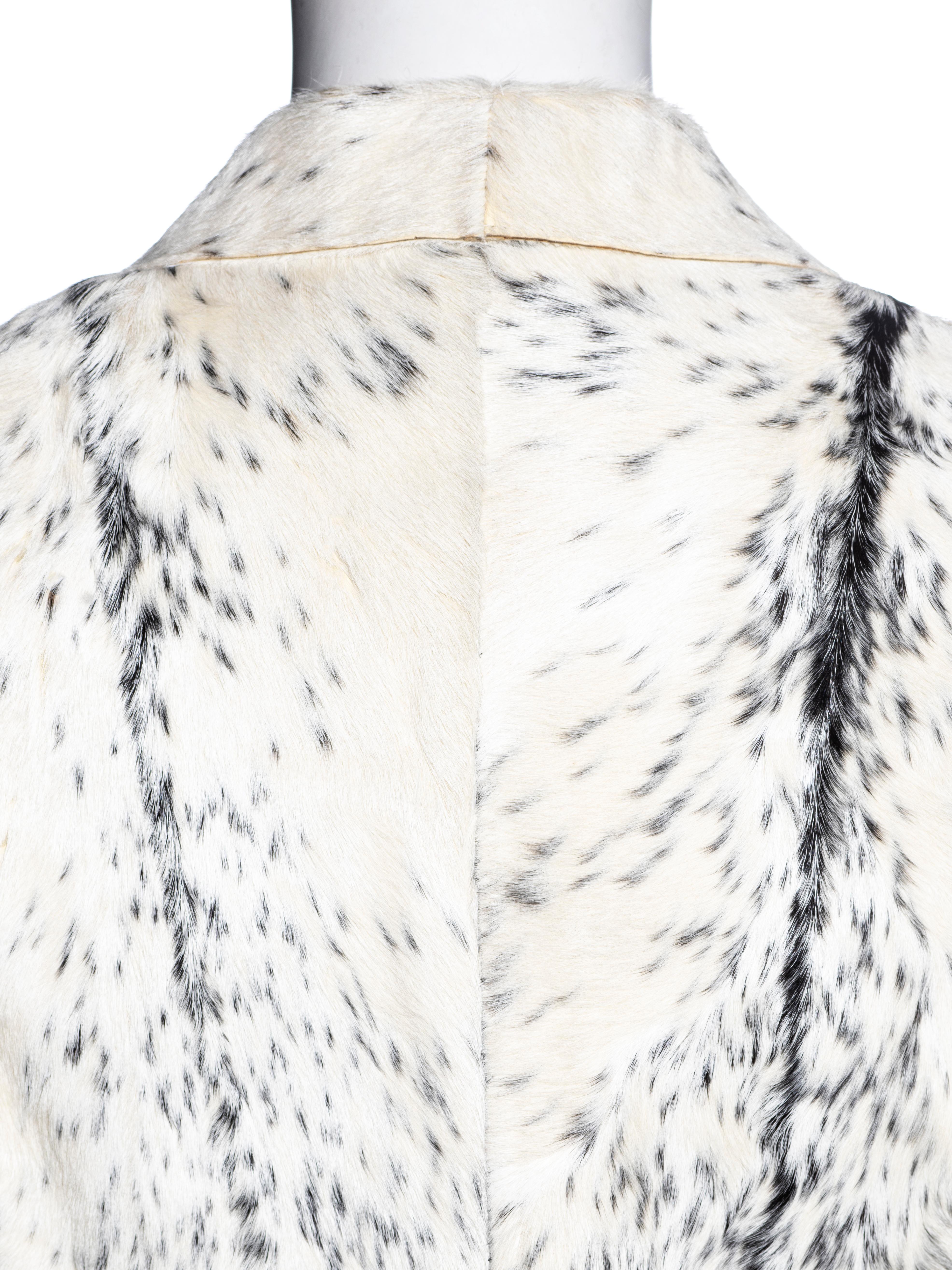 Gucci by Tom Ford black and white goat hide jacket, fw 1999 For Sale 4