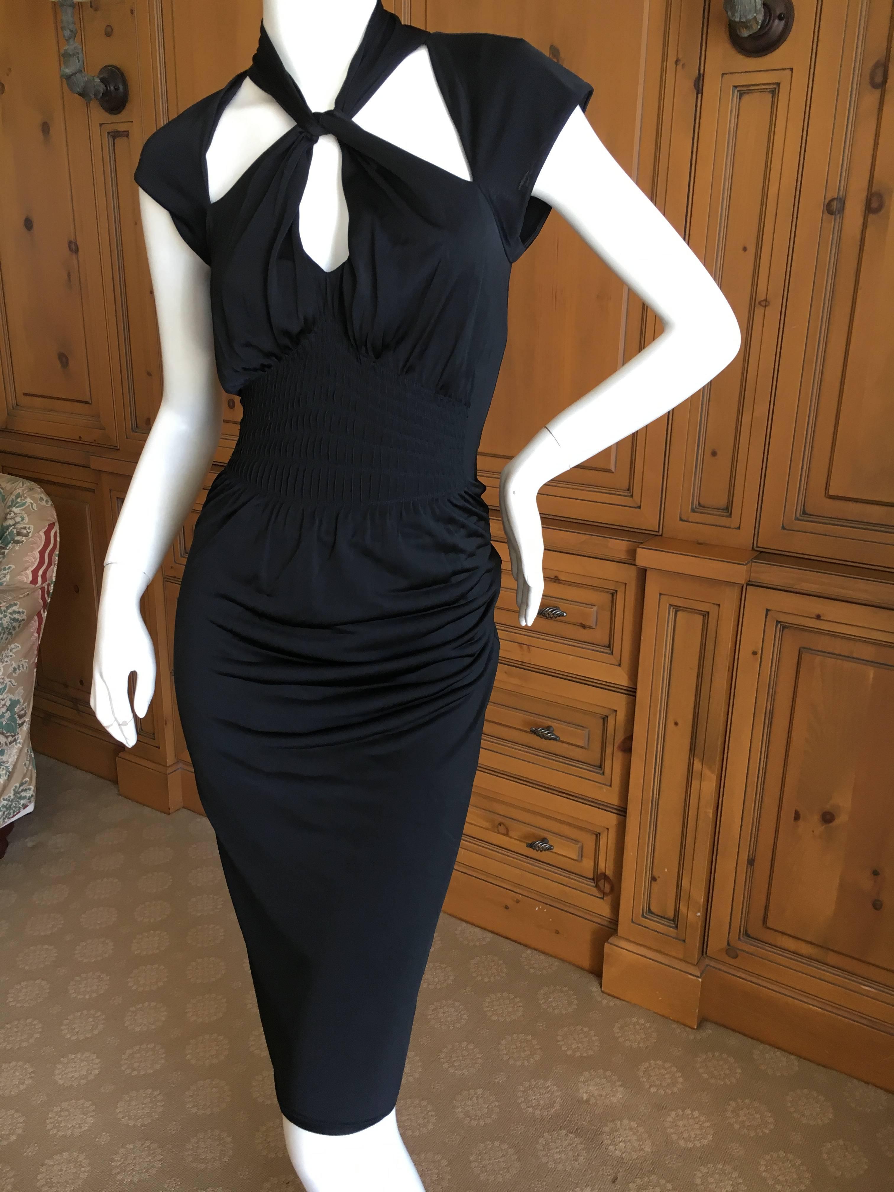 Gucci by Tom Ford Black Backless Knot Dress In Excellent Condition For Sale In Cloverdale, CA