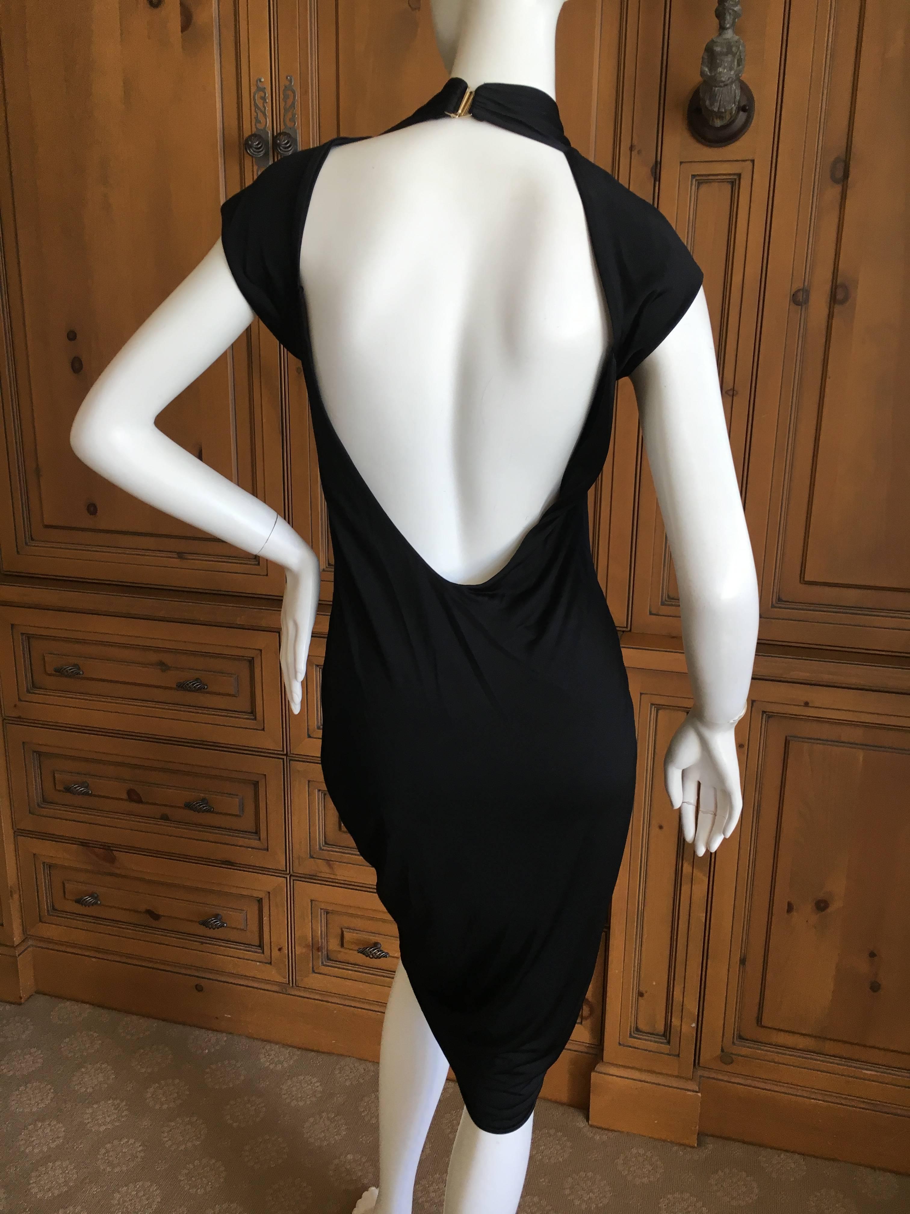 Gucci by Tom Ford Black Backless Knot Dress For Sale 1