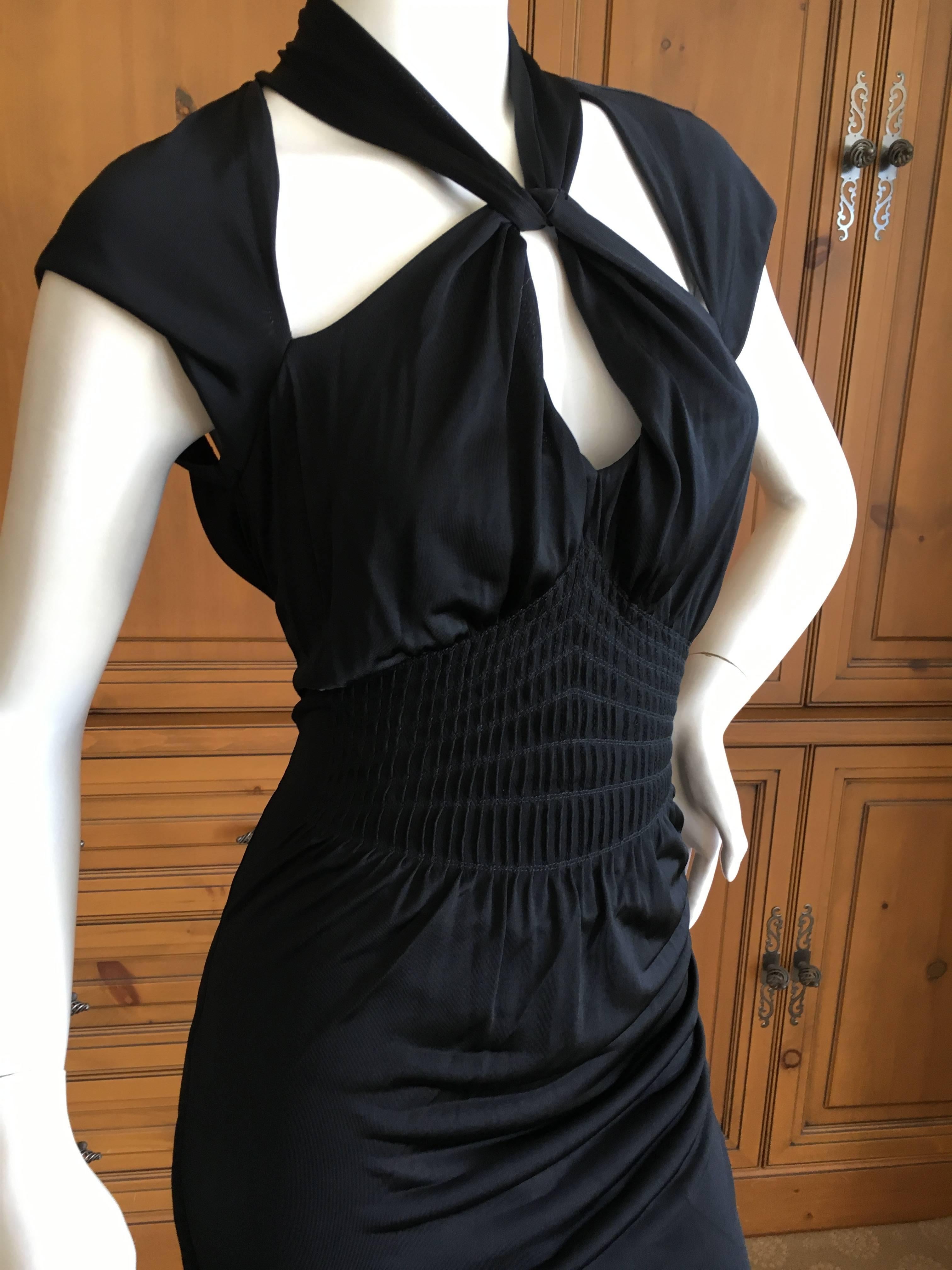 Gucci by Tom Ford Black Backless Knot Dress For Sale 2