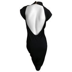 Gucci by Tom Ford Black Backless Knot Dress