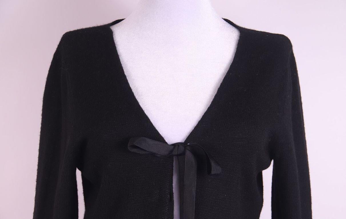 Noir Gucci By Tom Ford Cardigan ouvert en cachemire noir 2000s en vente