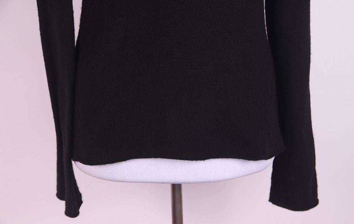 Gucci By Tom Ford Cardigan ouvert en cachemire noir 2000s en vente 4