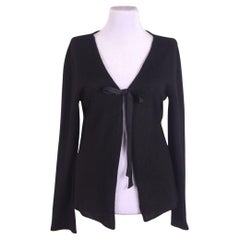 Gucci By Tom Ford Black Cashmere Open Front Cardigan 2000s