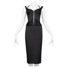 Gucci By Tom Ford Black Corset Cocktail Dress