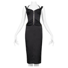 Schwarzes Korsett-Cocktailkleid von Gucci by Tom Ford