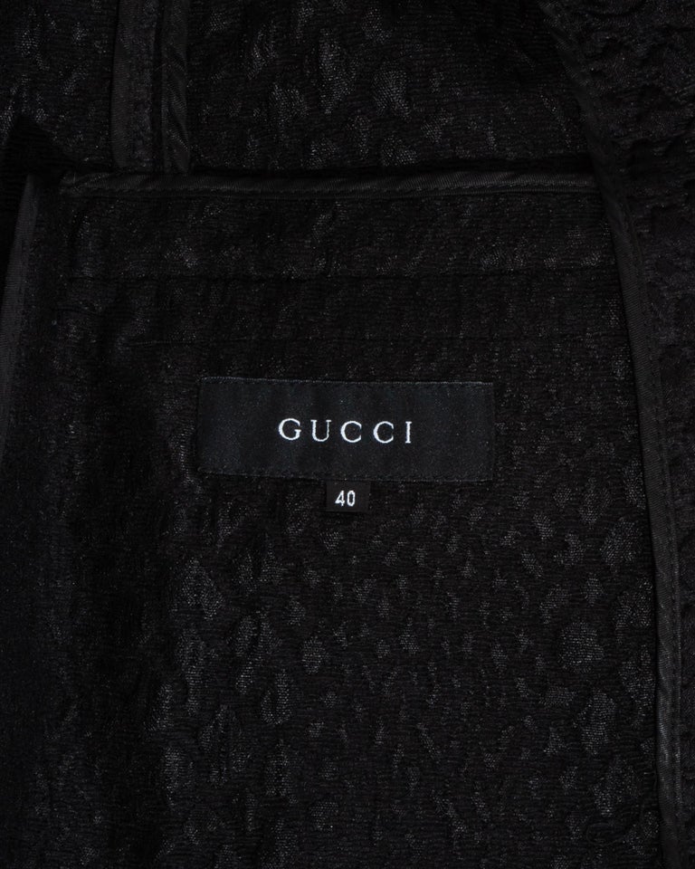 Gucci by Tom Ford black croc embossed evening pant suit, ss 2000 For ...