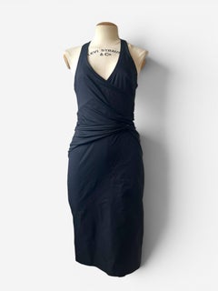 Gucci by Tom Ford Black Cutout Draped Dress, Fall Winter 2004