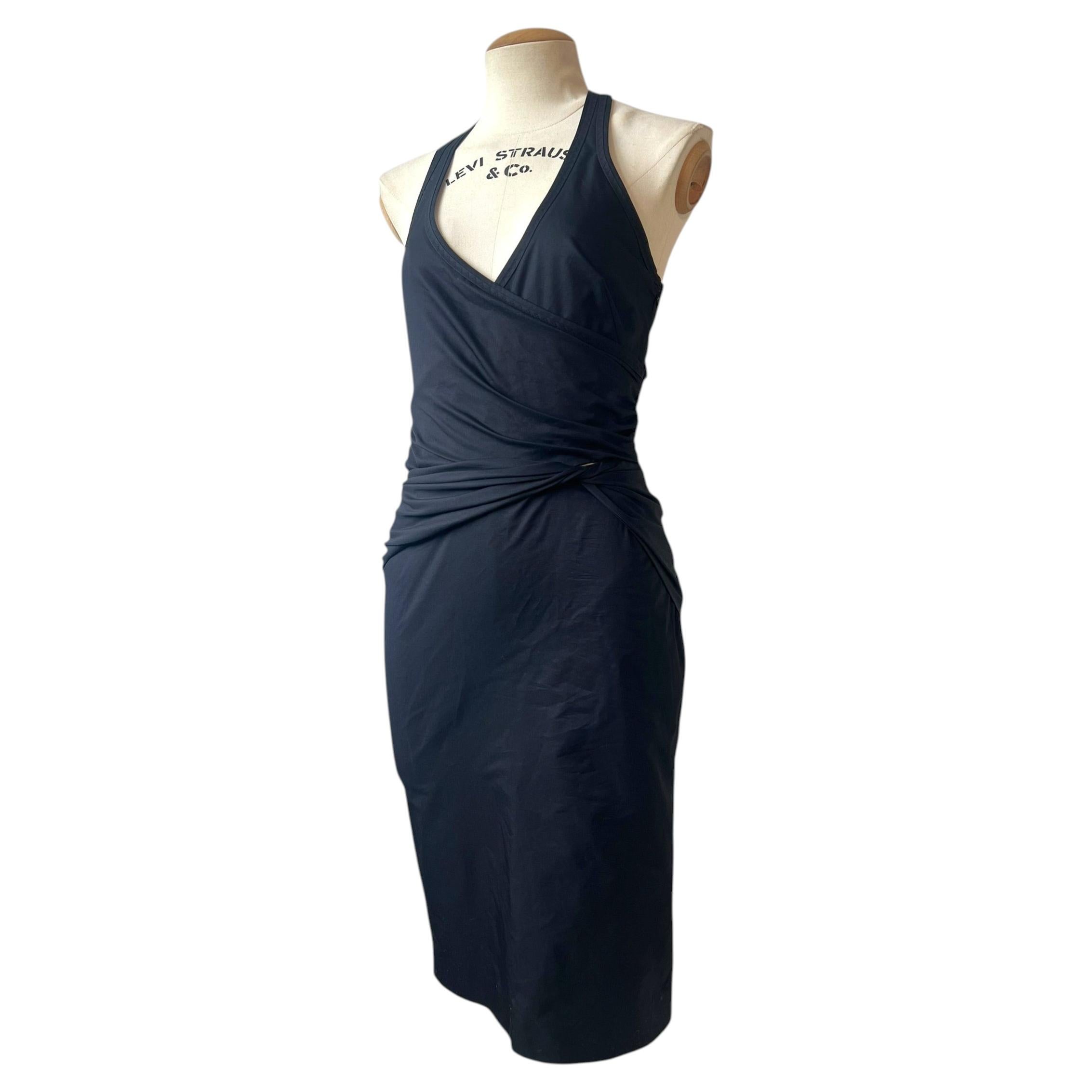 Gucci by Tom Ford Black Cutout Draped Dress, Fall Winter 2004 (Robe drapée à découpes noires)