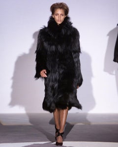Gucci by Tom Ford black goat hair coat, fw 2001