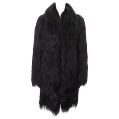 Manteau en poils de chèvre noirs Gucci by Tom Ford, fw 2001