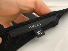 Gucci by Tom Ford Black Knit fitted Spaghetti Strap Dress