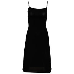 Gucci by Tom Ford Black Knit fitted Spaghetti Strap Dress