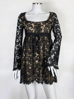 Gucci by Tom Ford Black Lace Babydoll Dress, SS 1996