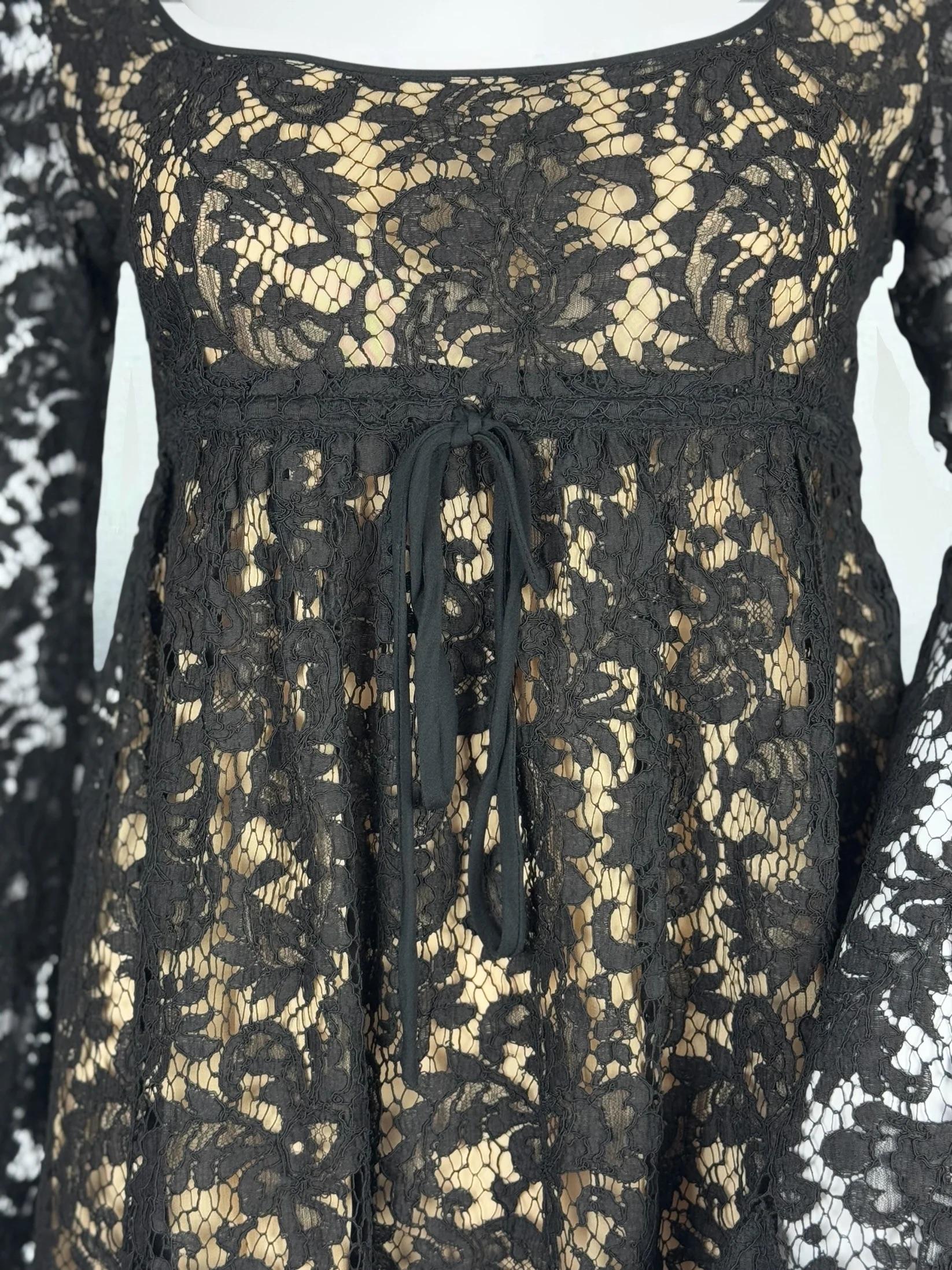 Women's Gucci by Tom Ford Black Lace Babydoll Dress, SS 1996