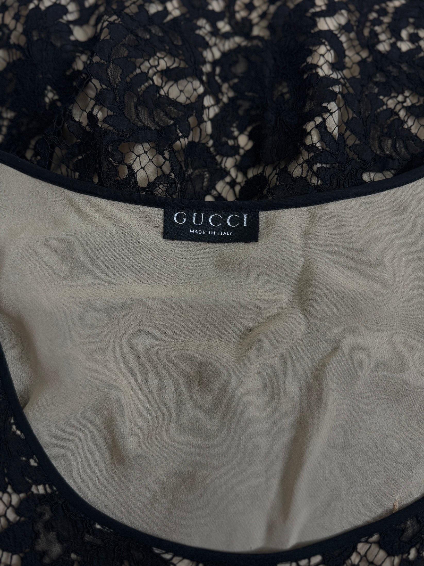 Gucci by Tom Ford Black Lace Babydoll Dress, SS 1996 5