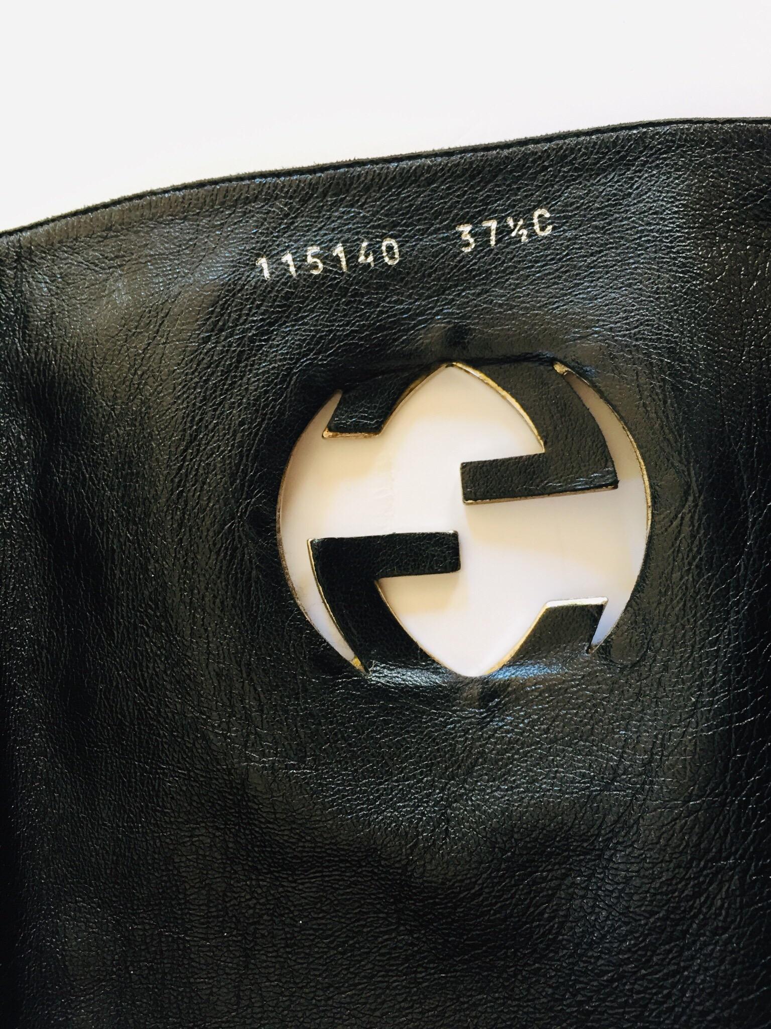 GUCCI by Tom Ford Schwarze Lederstiefel aus Leder 1999 im Angebot 3