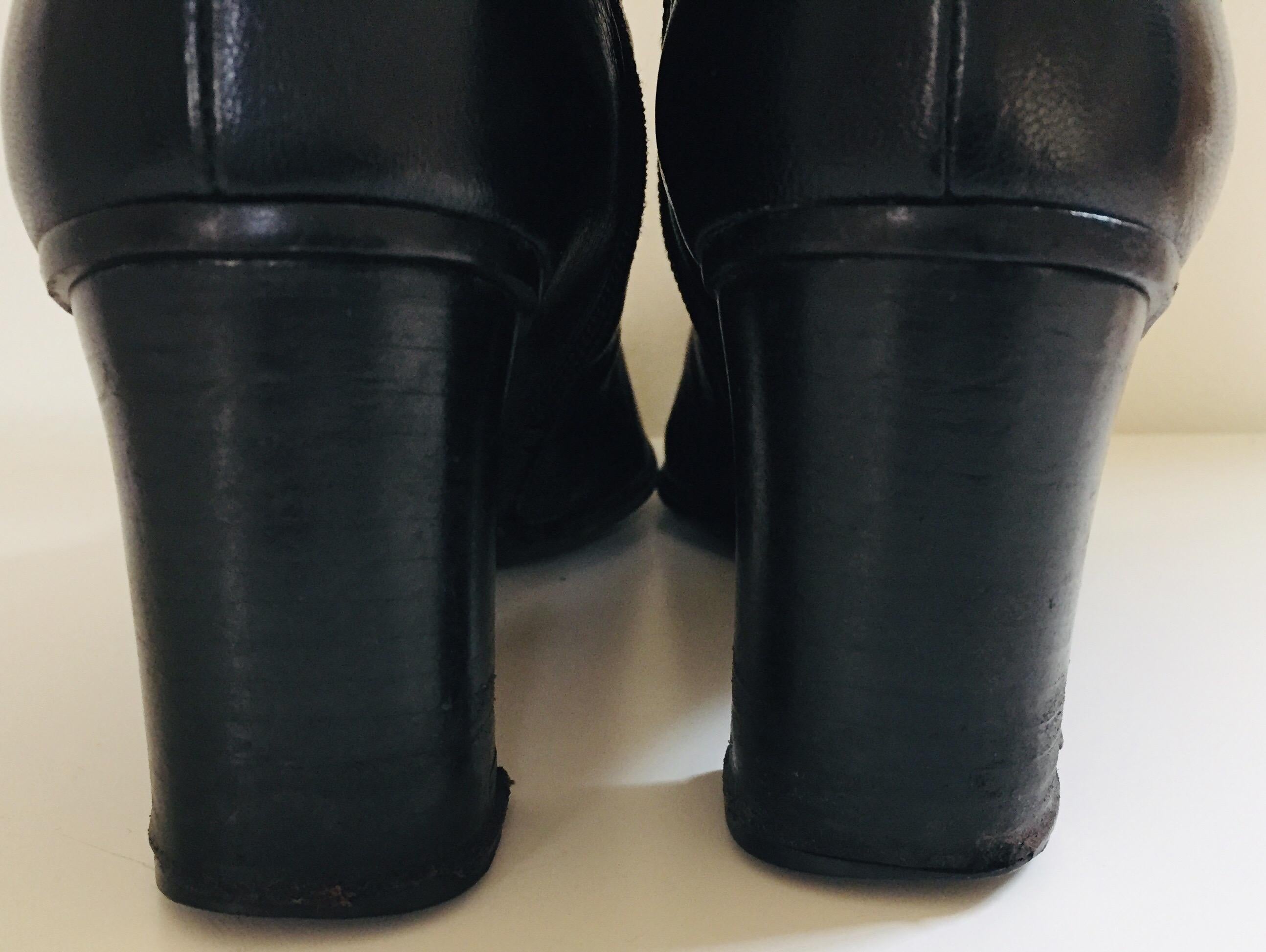 GUCCI by Tom Ford Black Leather Boots 1999 For Sale 8