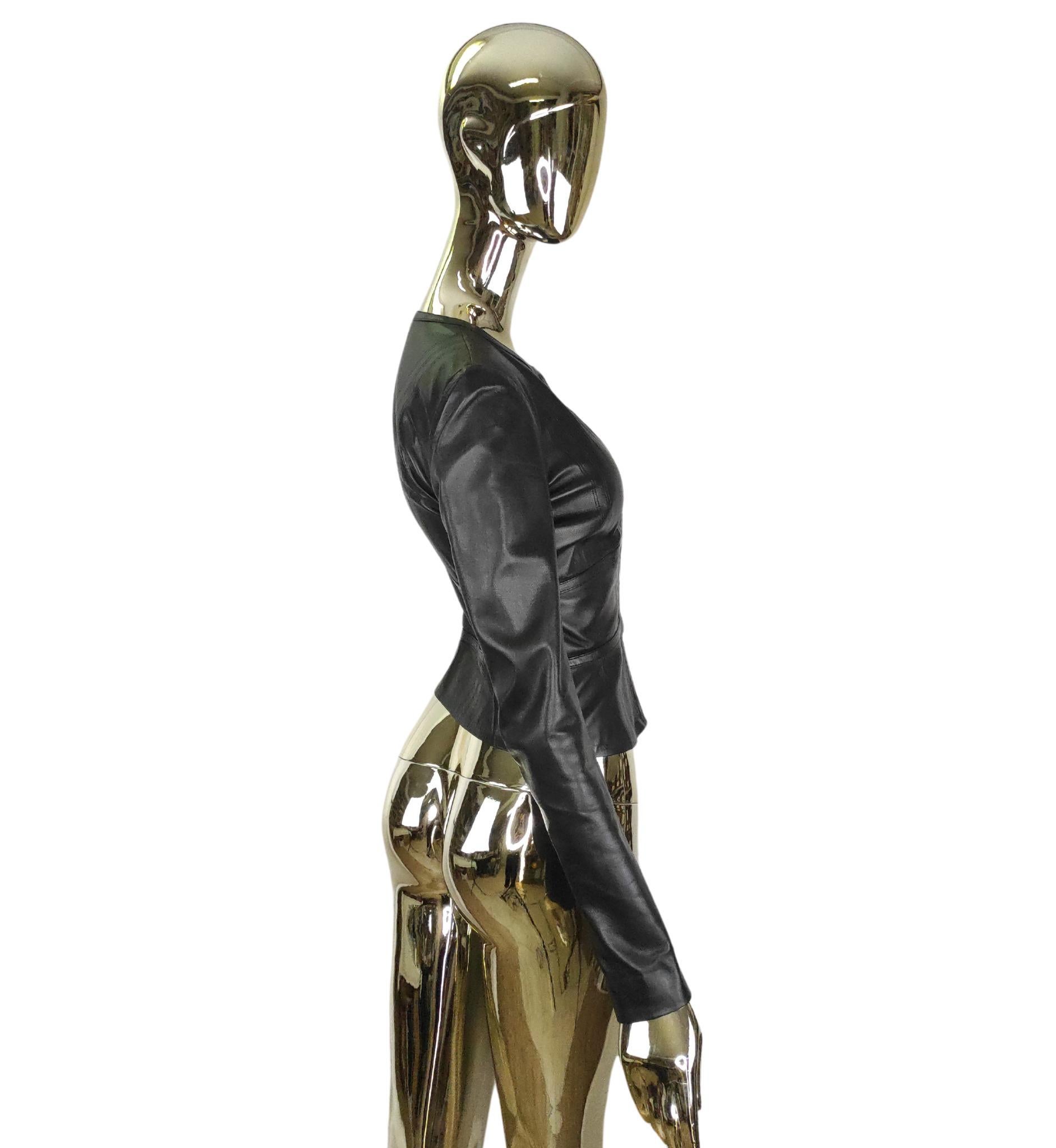 Black Gucci by Tom Ford black leather corset jacket
