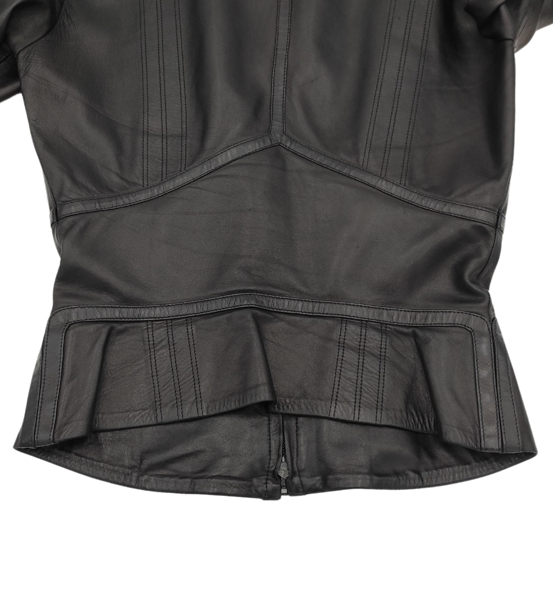 Gucci by Tom Ford black leather corset jacket 1