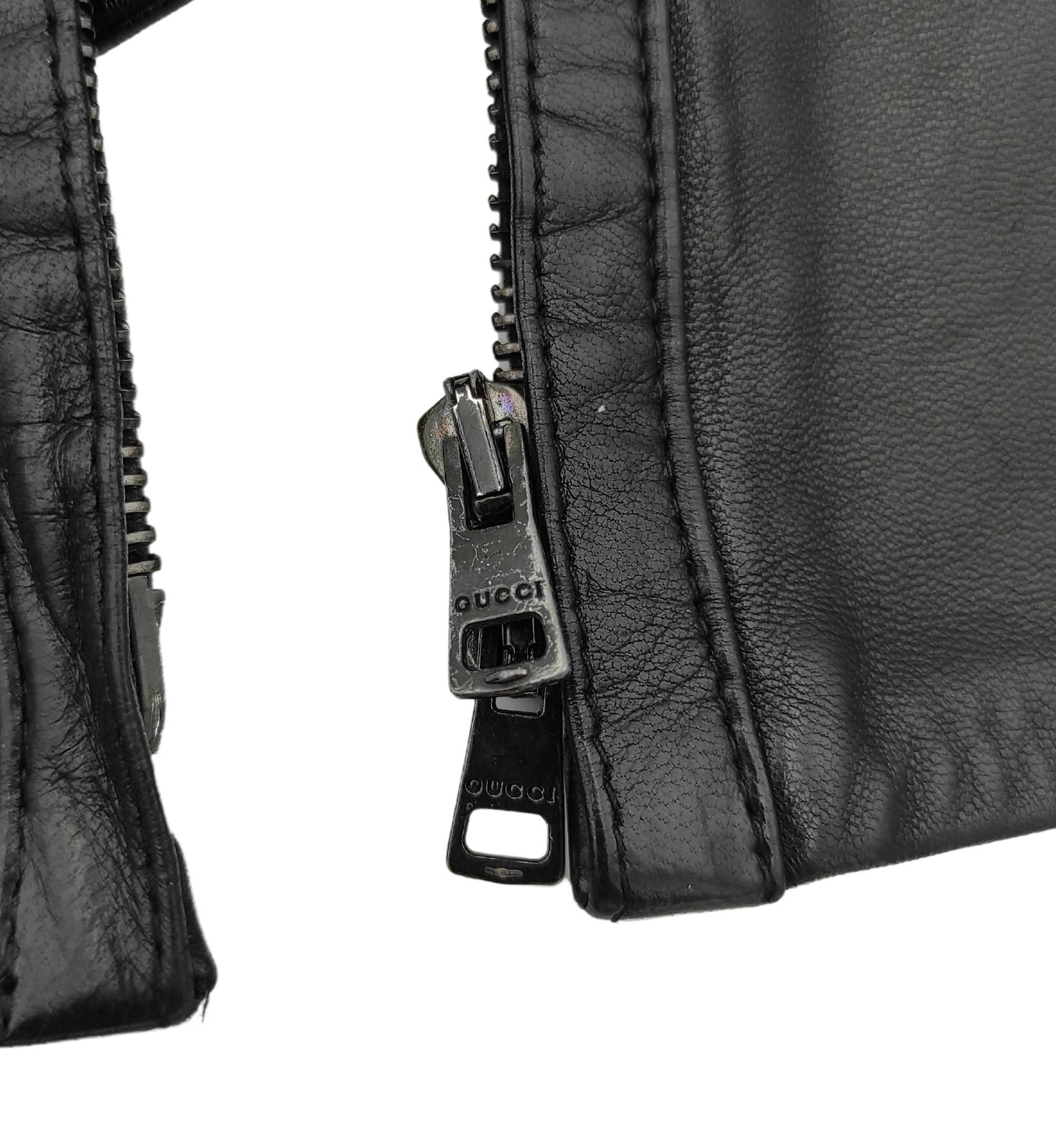 Gucci by Tom Ford black leather corset jacket 3