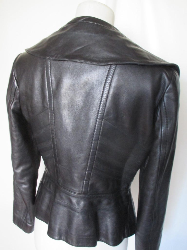 Gucci by Tom Ford Black Leather Jacket at 1stDibs