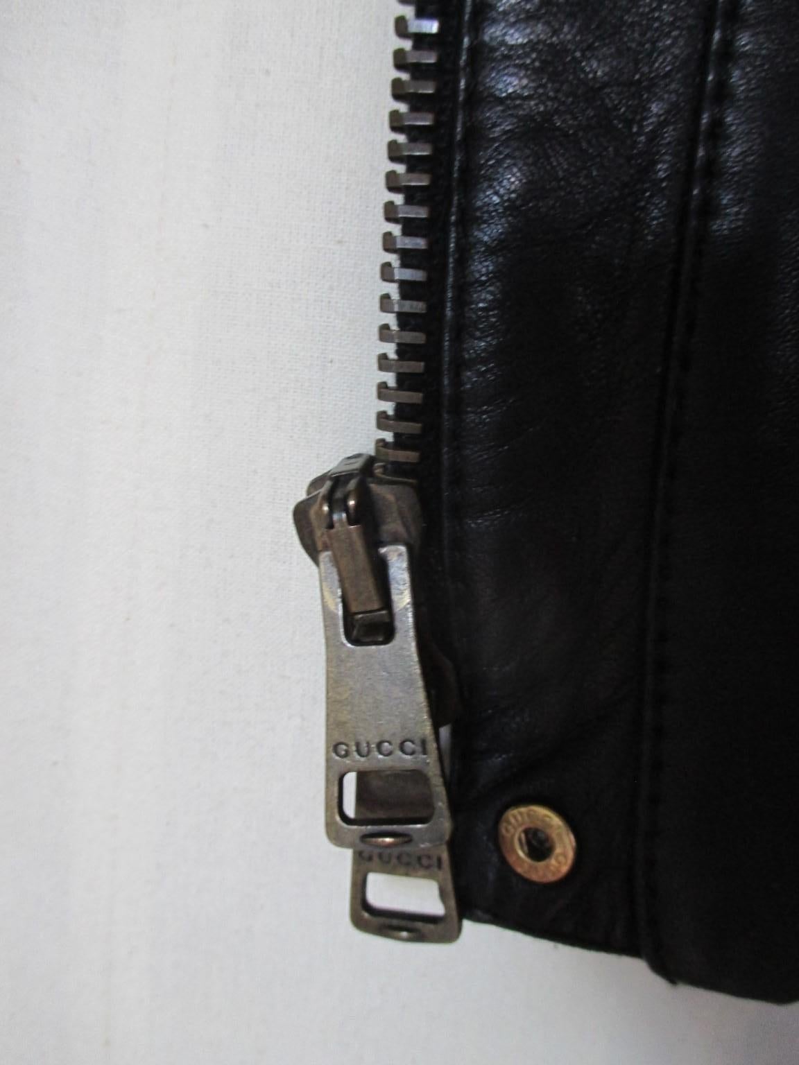 Schwarze Lederjacke von Gucci by Tom Ford 5