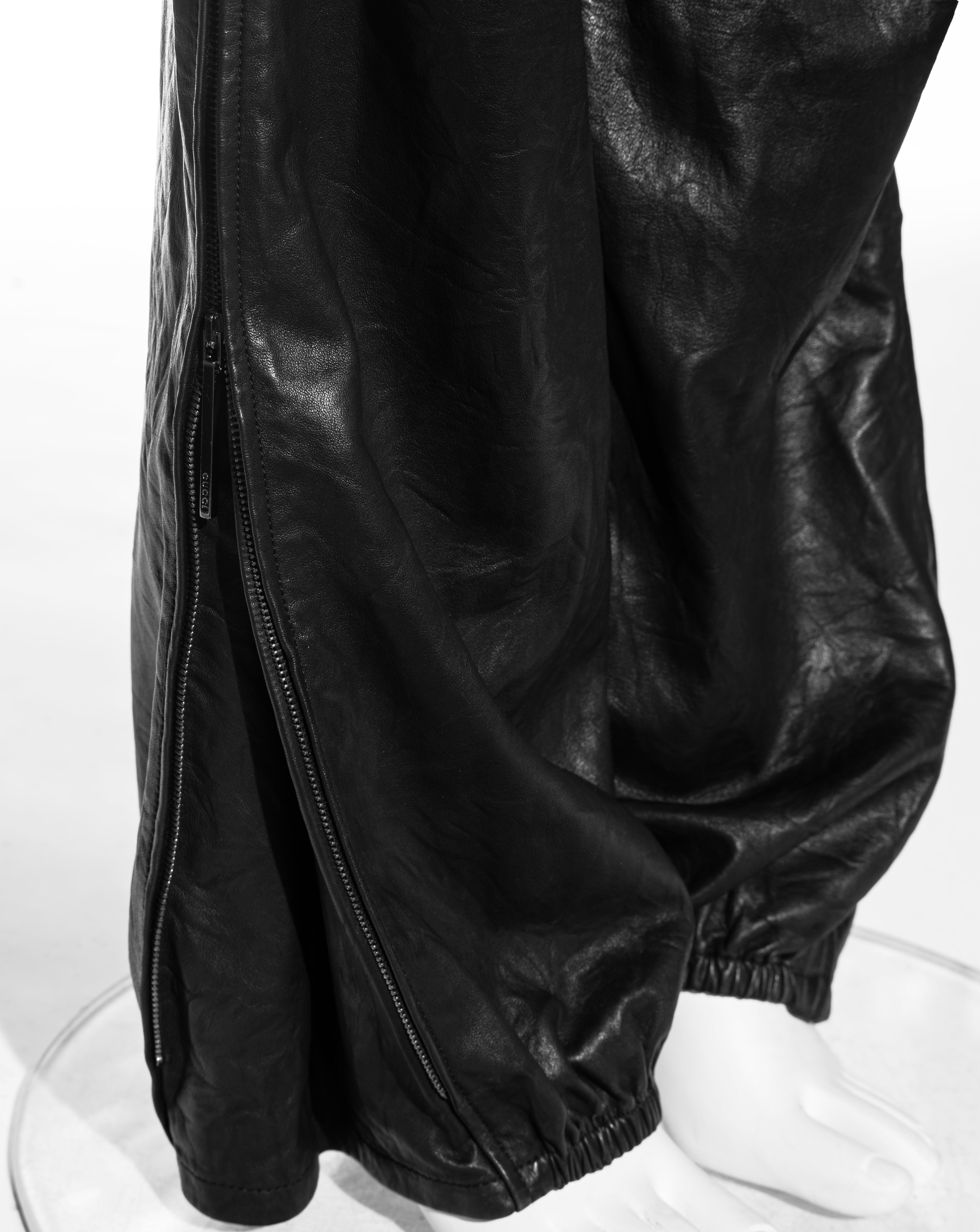 Black Gucci by Tom Ford black leather jumpsuit, ss 2000