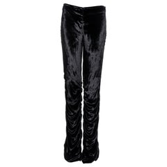 Gucci by Tom Ford black ruched velvet pants, fw 1999