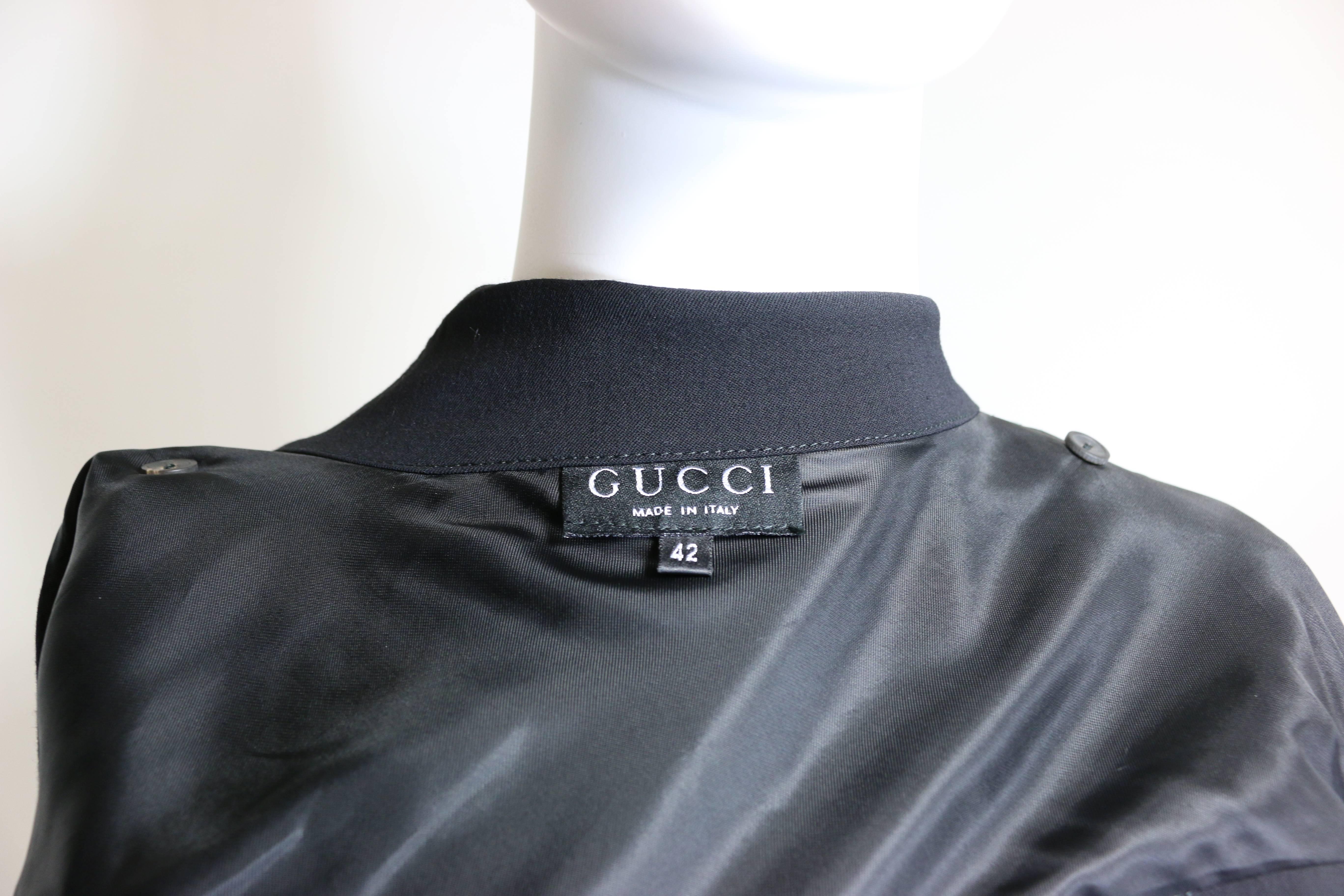 Gucci by Tom Ford Black Safari Maxi Dress For Sale 2